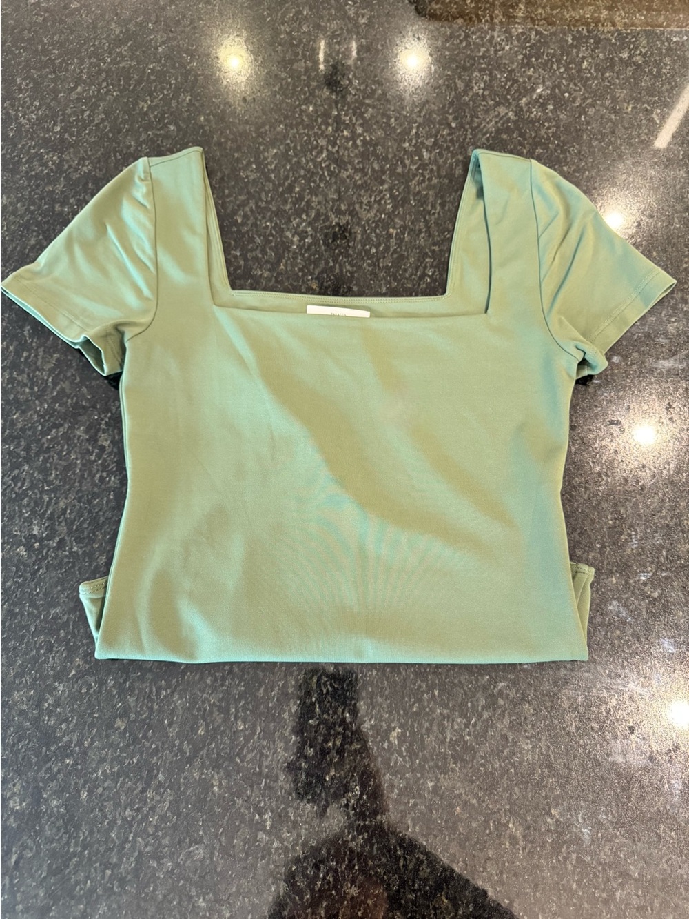 Babaton Square Neck Contour Top in Sage Green